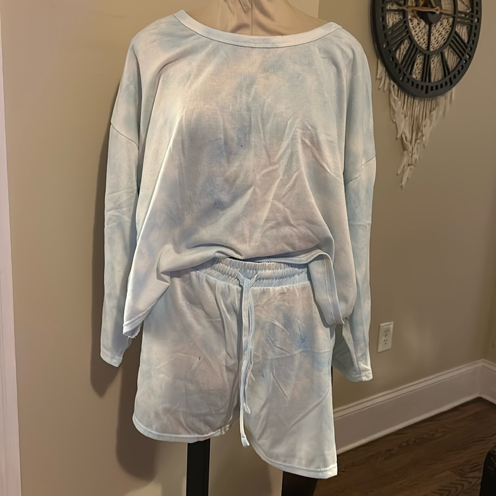 Tie dye pajama shorts